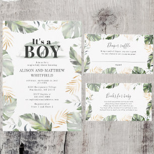 Jungle Safari Botanical Boy Baby Dusche Button