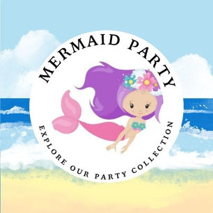 Mermaid Pink Lila Geburtstagsparty Einladung