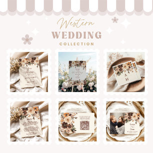 Foto Floral Terracotta Wedding Save The Date