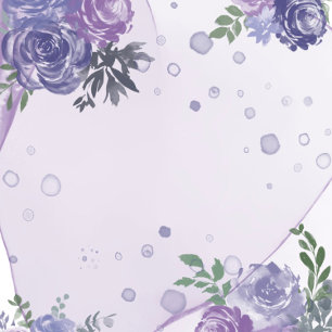 Periwinkle Lila Peony Alcohol Ink Polterabend Einladung