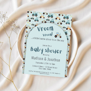 Babydusche für Traktor-Kinder-Gewinnspiel Begleitkarte