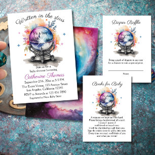 Celestial Crystal Ball Astrology Babydusche Einladung