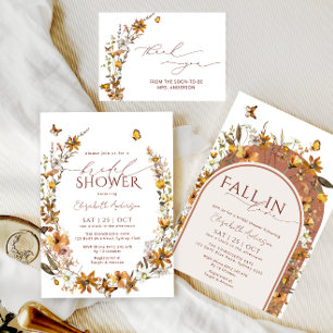 Wildblumen Boho Floral Brautparty Vielen Dank Karte