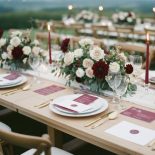 Formale Hochzeit Burgunder Runder Aufkleber