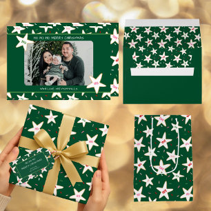 Stern-Weihnachtsmuster aus Lebkuchen Geschenkpapier