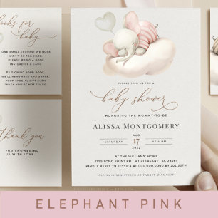 Elephant Baby Shower Einladung