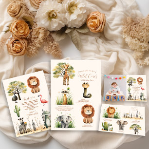 Wild One Jungle Safari Animals Boy 1. Geburtstag Pappteller