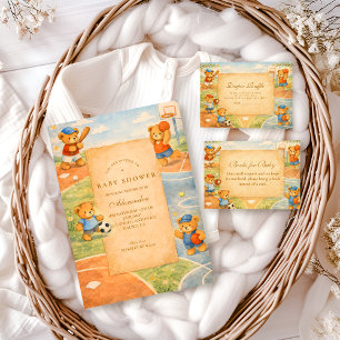 Storybook Sports Teddy Bears Diapper Verlosung Begleitkarte