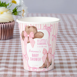 Cowgirl Rosa Bugband Girls Babydusche Dankeskarte
