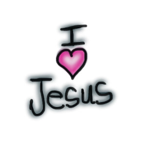 Ich liebe Jesus mit rosa Herz  Zweifarbige Tasse