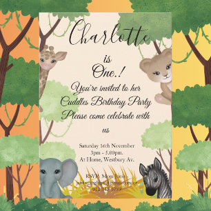 Cuddles 1. Geburtstag Party Einladung