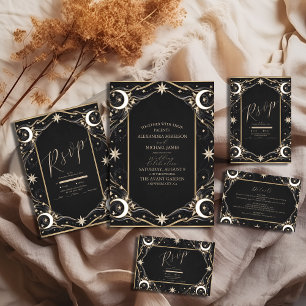 Vintage Mondstars Hochzeit Einladung