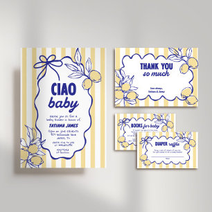 CIAO BABY Lemon Mediterrane Amalfi Babydusche Einladung