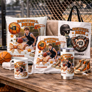 Retro-Grunge-Basketball-Mama-Fotogeschenk Fleecedecke