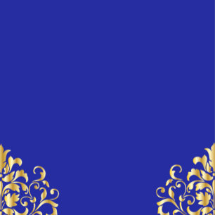 Elegante Gold- und Blue Damask Probe Einladung