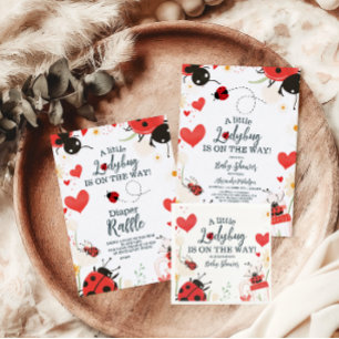 Little Ladybug Girl Babydusche Pappteller