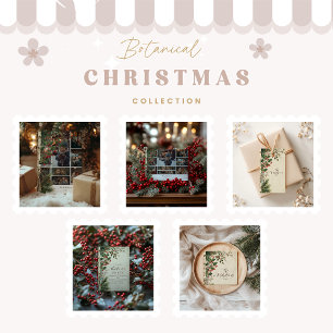 Foto Rustic Holly Berry Party Feiertagskarte
