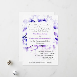 Elegantes Violet Save the Date Flexibles Foto Magn Magnet