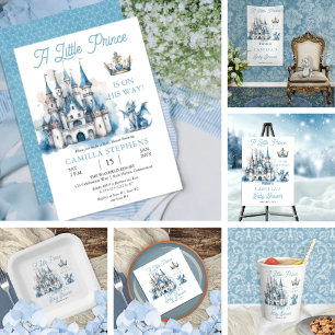 Ein kleiner Prinz ist auf dem Weg zur Baby-Dusche Einladung