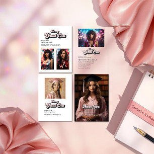 Retro Vibes Trendy in meiner Graduiertenparty Acryleinladungen