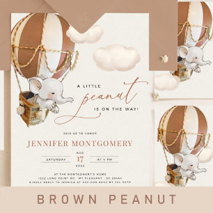 Elephant Hot-Air-Ballon-Einladung Einladung