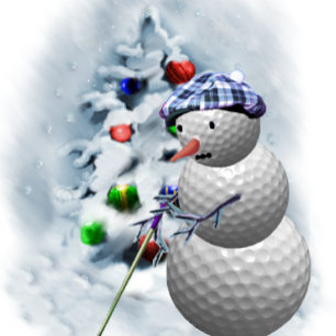 Golf Ball Snowman Weihnachten