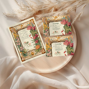 Vintages florales Jugendstil-Brautparty