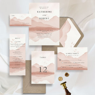 Blaue Gebirgslandschaft Hochzeit Acrylschild