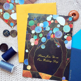 Liebe Trees Rustic Blue Forest Wedding Einladung