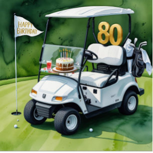 Golf Party 80. Geburtstag Save the Date für Golfer Einladung