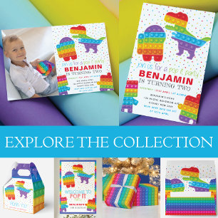 Pop It Boy Geburtstag farbenfroh Geschenkpapier