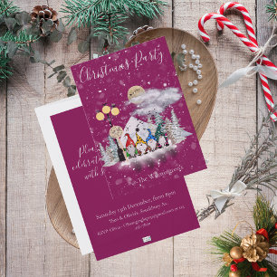 Elf Quartett Weihnachtsfeier Party Einladung