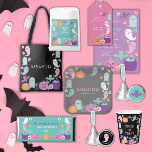 NIEDLICHES GHOST HALLOWEEN PINK-PARTY EINLADUNG