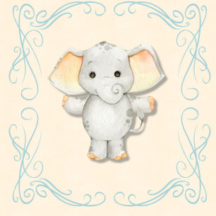 Eine kleine Erdnuss ist auf dem Weg Elefantenbaby  Einladung