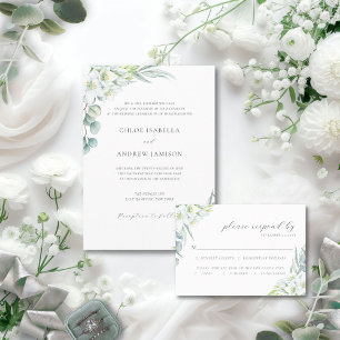 Elegant Eucalyptus Greenery Christian Wedding Einladung