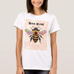 Moderne Biene auf Honeycombe in Gelb und Schwarz Leinwanddruck