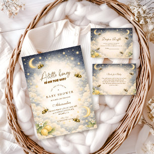Himmlische Honig-Bienen-Baby-Party-Wettbewerb um W Begleitkarte