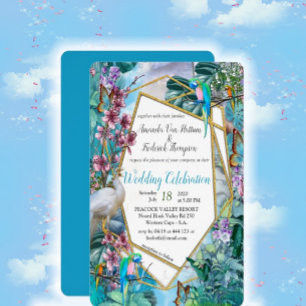 Tropische Surreallandschaft Vielen Dank Ankündigungspostkarte