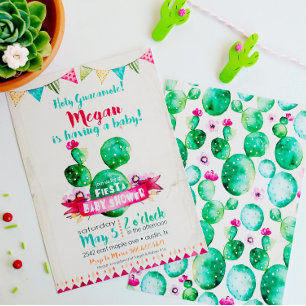 Fiesta Baby Shower Einladung