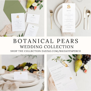 Minimalistische Perfect Pear Wedding Einladung