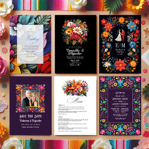 Lebhafte mexikanische Fiesta Wedding Save The Date