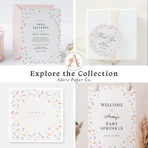 Rainbow Confetti Baby Sprinkle by Mail Einladung