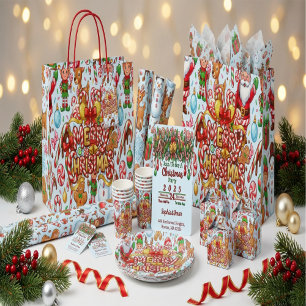 Vintage Retro Rote Lebkusterwunderland Weihnachten Tasse