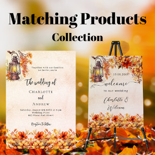 Burnt orange Herbst Blumenzettel Einladung zur Hoc Flyer