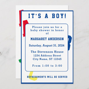 ABC Baby Shower Paper Plate Pappteller