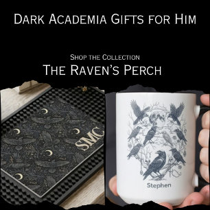 Dunkle Akademie Rabe Gothic Name Tasse