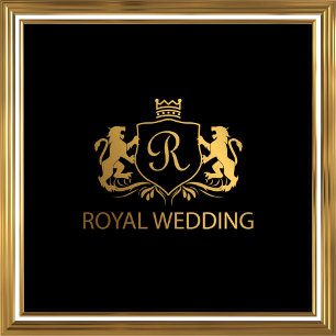 Luxus Art Nouveau Black Gold Royal Wedding Invita Einladung
