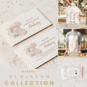 Elegante Blush-Pâtisserie-Bäckereigeschäft Dankeskarte