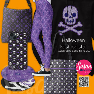 Designer Halloween, Louis V ORANGE! Geschirrtuch