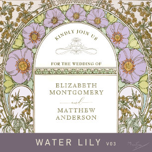 Vintage Wedding Einladung Jugendstil von Mucha